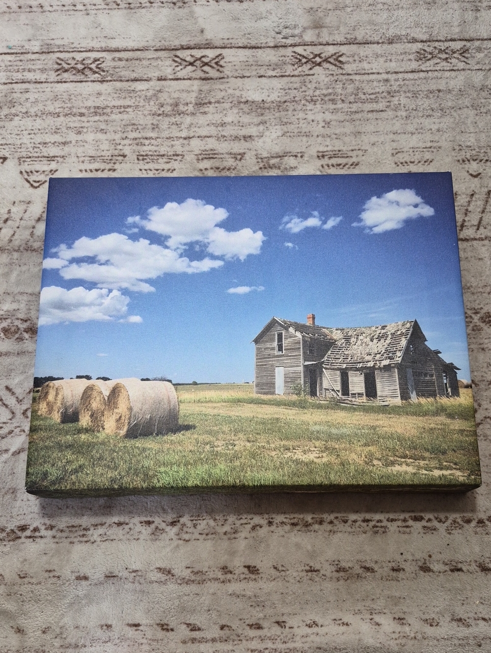 Source Unknown Blue & Green Country Canvas Wall Art